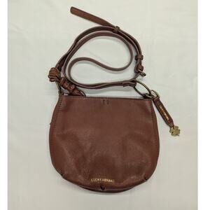 Lucky Brand Brown Leather Shoulder Crossbody Bag Purse with adjustable strap